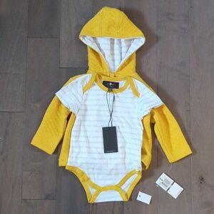 7 For All Mankind 6-9 Month Bodysuit and Hoodie
